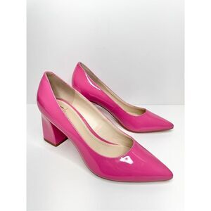 Marc Fisher Pumps Womens Size 5.5 Zala in Barbie Pink Leather Pointed Toe Heels